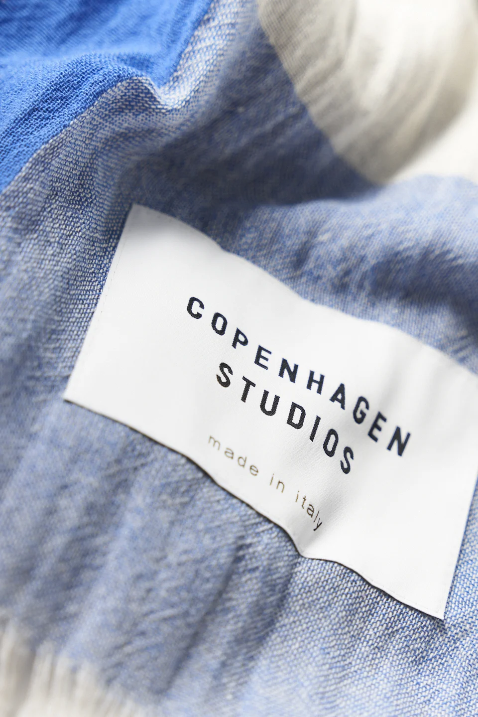 CPH SHAWL 7 cotton mix cream/blue