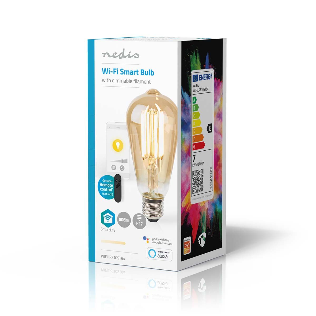 Nedis WIFILRF10ST64 SmartLife LED Filament Lampe