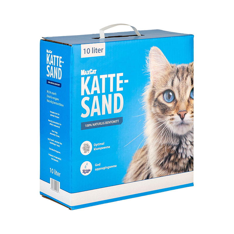 MaxCat Kattesand 10 l hvit u/lukt MaxCat