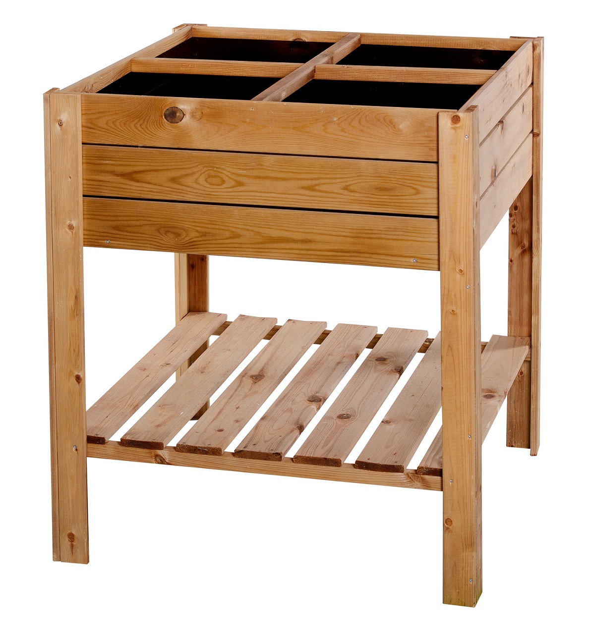Lemodo Hochbeet aus Holz, mit Ablagefläche