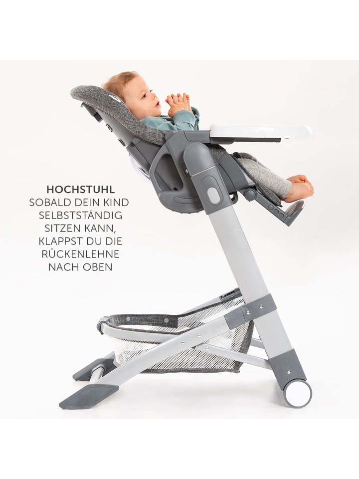 Hauck Hochstuhl & Babyliege ab Geburt - Grow Up Newborn Set in schwarz,grau günstig kaufen onesize