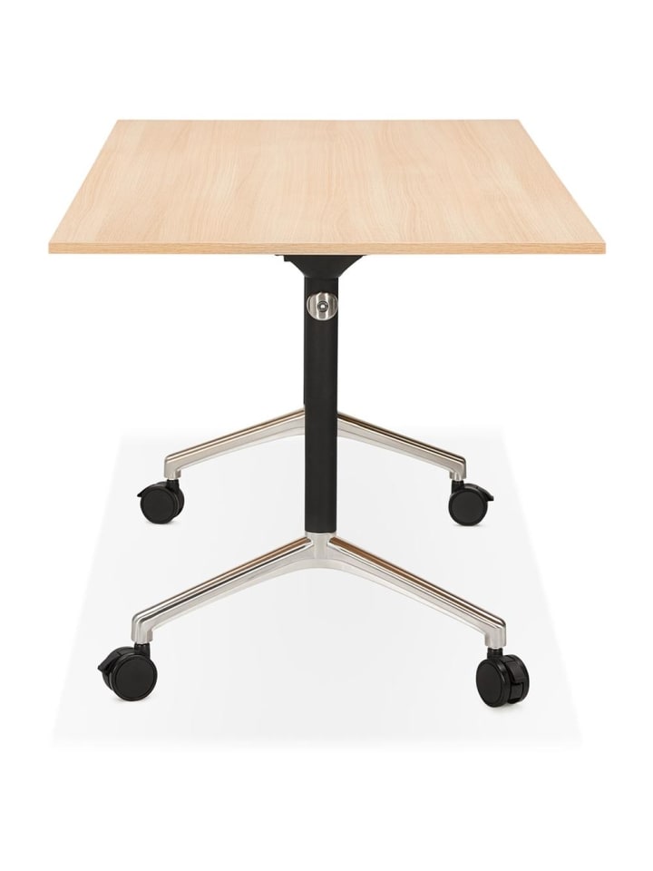 KADIMA DESIGN Schreibtisch klappbar 160x80 cm funktional, mit Arbeitsfläche in Beige günstig kaufen