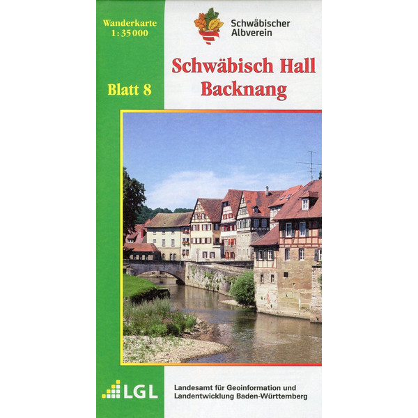Karte des Schwäbischen Albvereins 08 Schwäbisch Hall - Backnang 1:35.000 - Wanderkarte