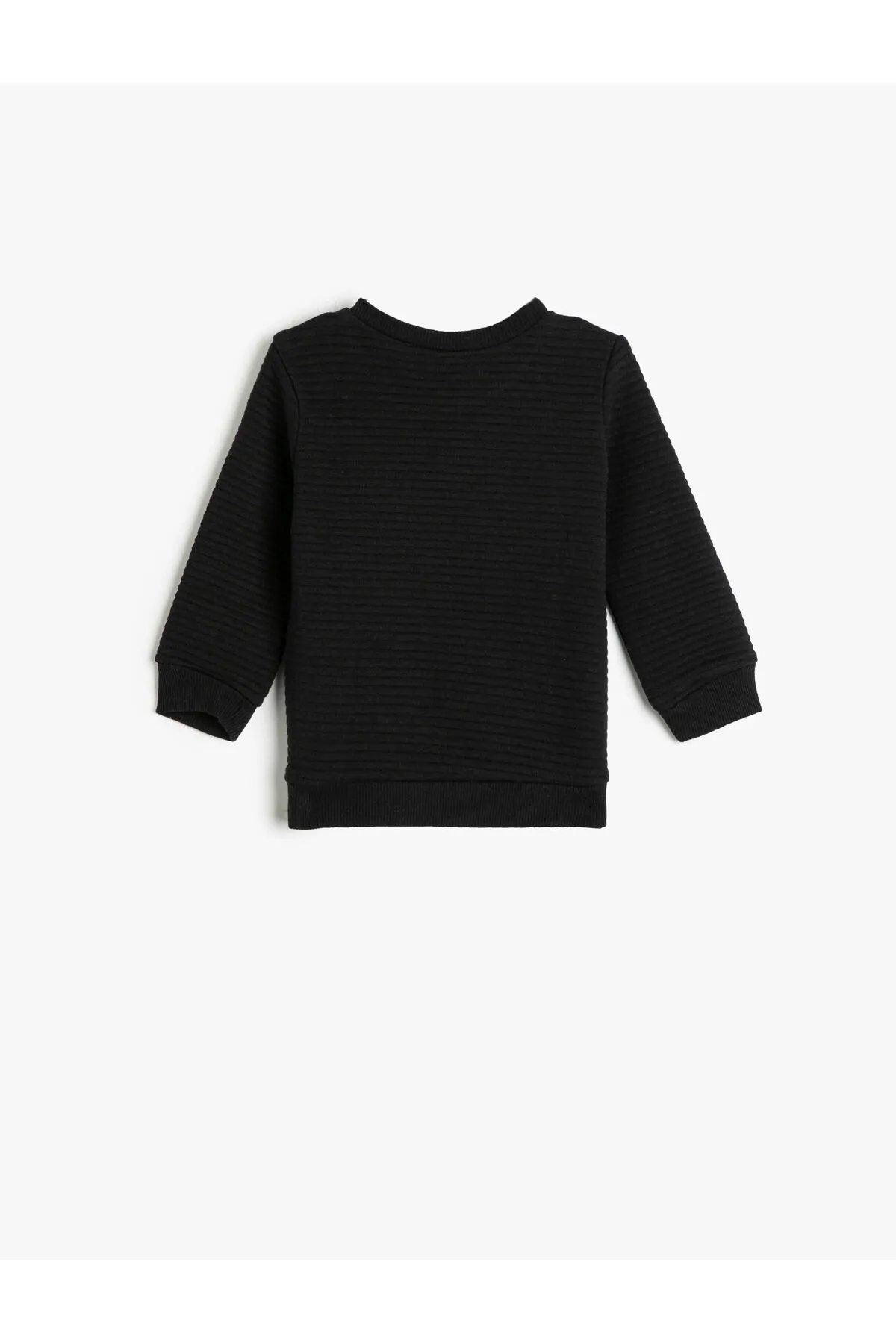 Koton  Basic-Sweatshirt aus strukturierter Baumwolle mit Rundhalsausschnitt