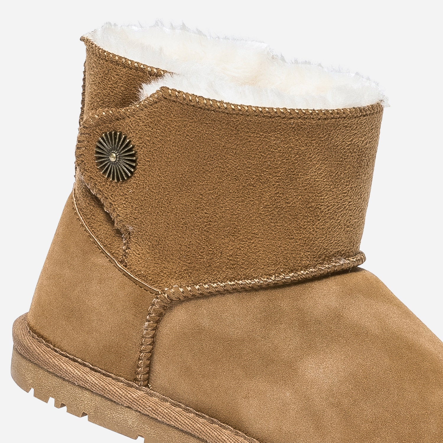 Boots camel suédé et fourré