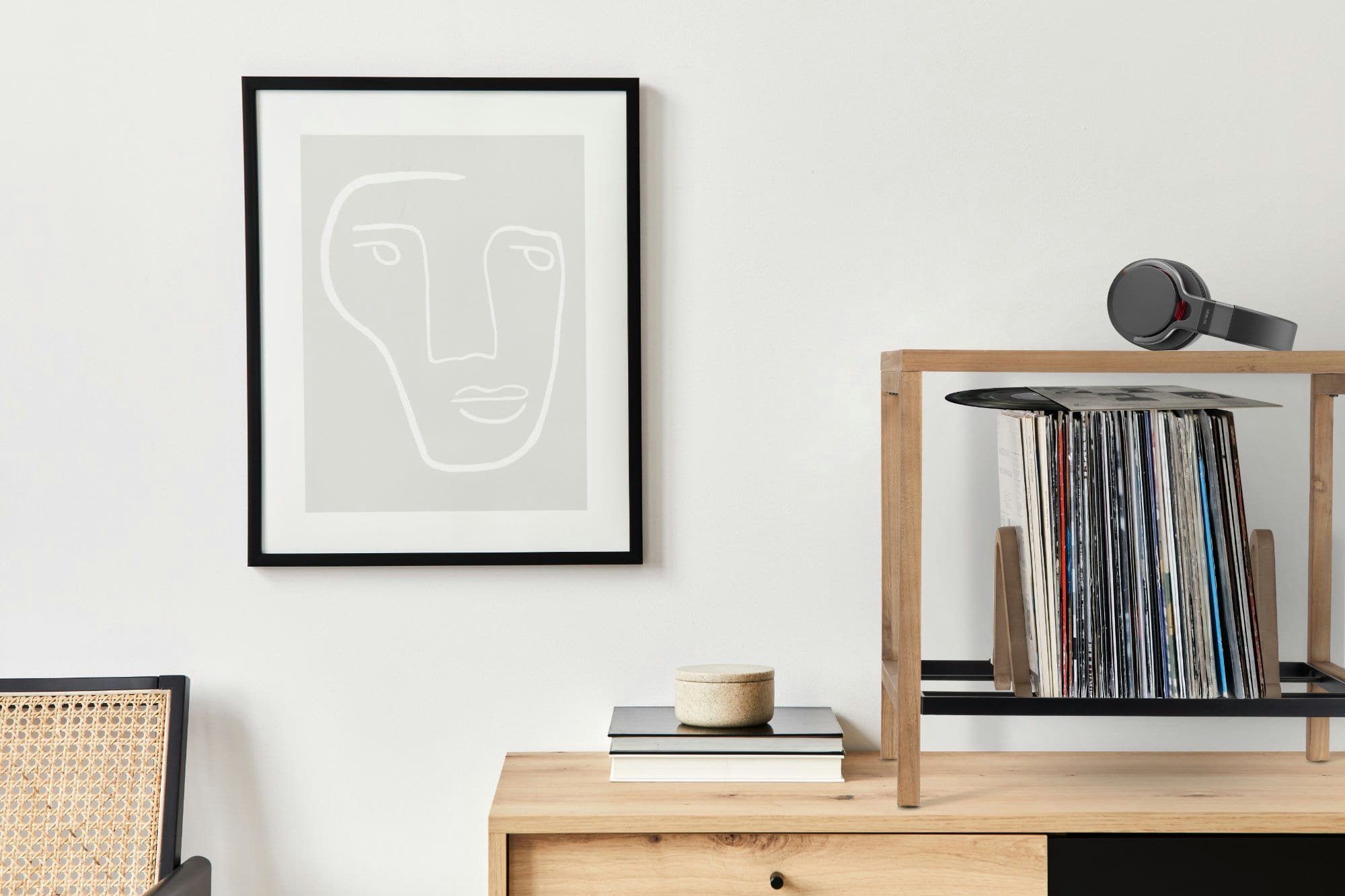 Stagecaptain CD-Regal Schallplatten Regal - Phonomöbel für LP Vinyl-Ständer, SPR-4050 Woodie 1-tlg., Aufbewahrung von bis zu 120 Vinyls