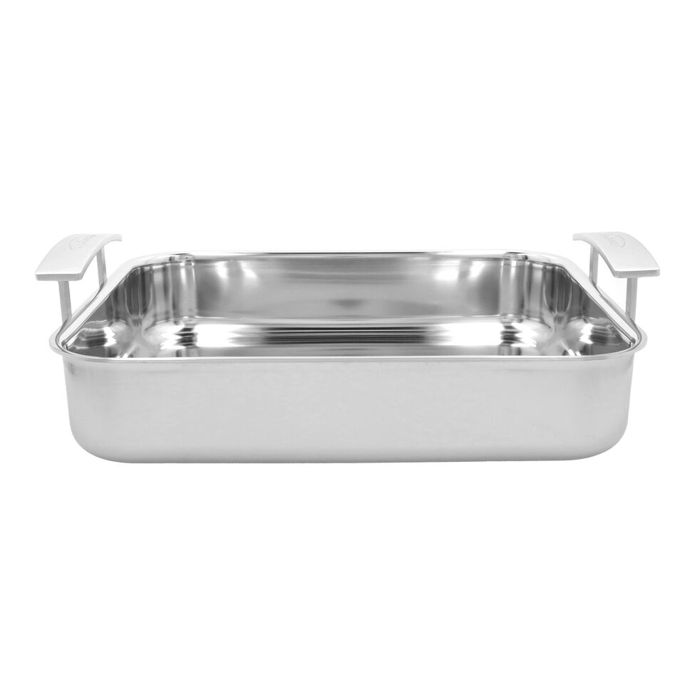 Bräter 32 x 26,5 cm, 18/10 Edelstahl, Silber