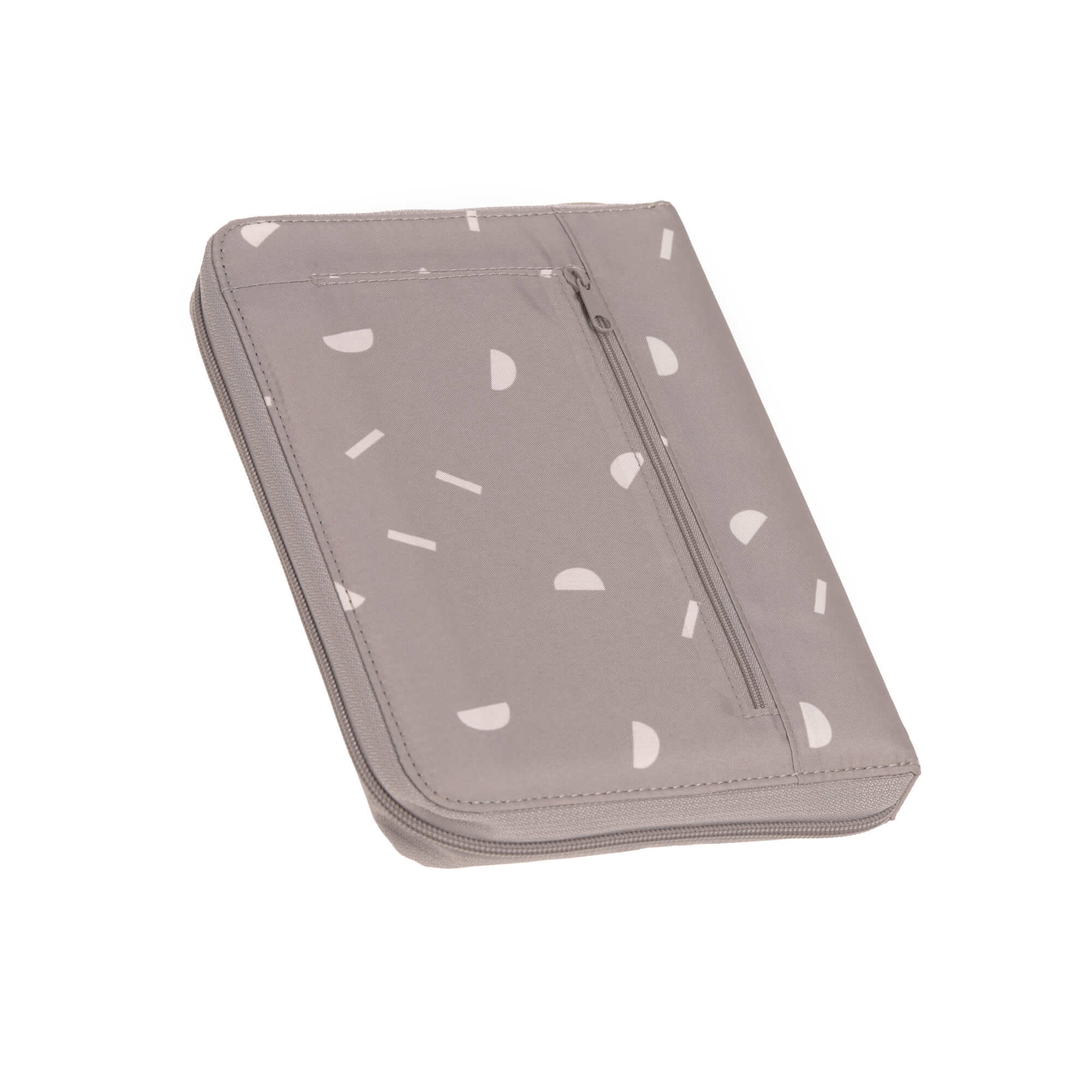 Mutterpasshülle mit Reißverschluss - Blocks Taupe, Grau