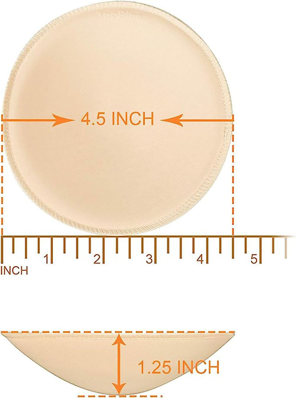 DRSEON BH-Einlagen 3 Paar Bra Einlagen Runde BH Insert Pads (3 Paar)