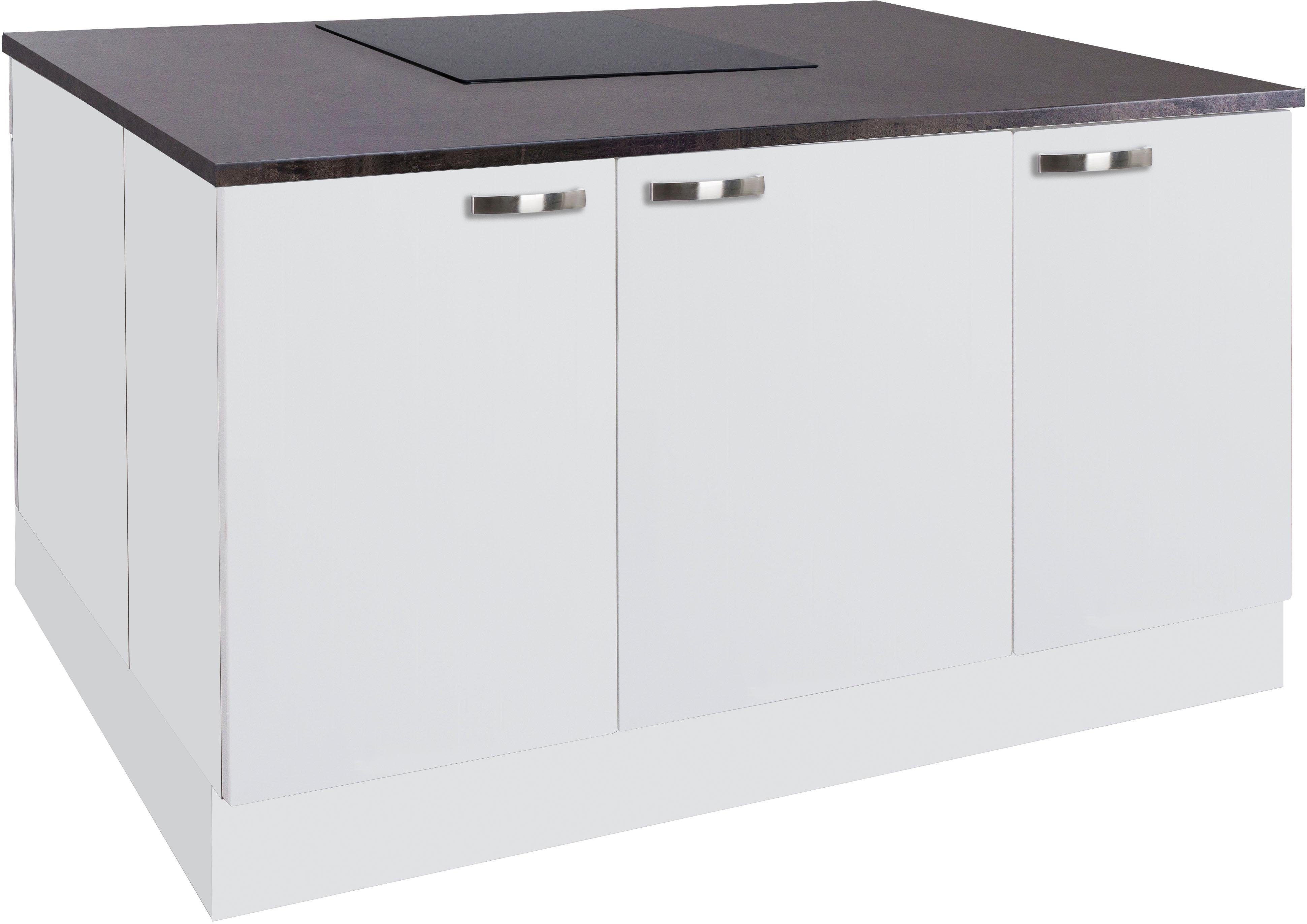 OPTIFIT Kücheninsel Cara, Vollauszüge und Soft-Close-Funktion, Stellbreite 160 x 95 cm