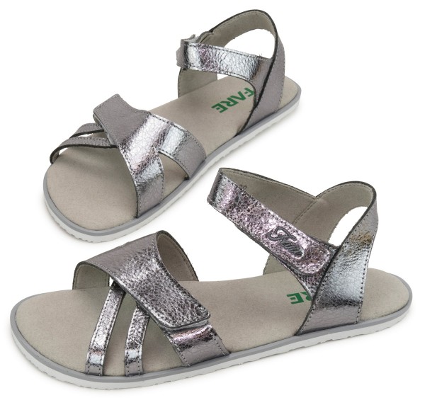 Fare Bare |vA ~ Leder Sandale Benissa ~ Silber