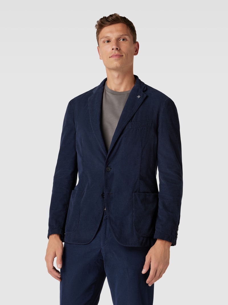 Slim Fit Anzug aus Cord in marineblau