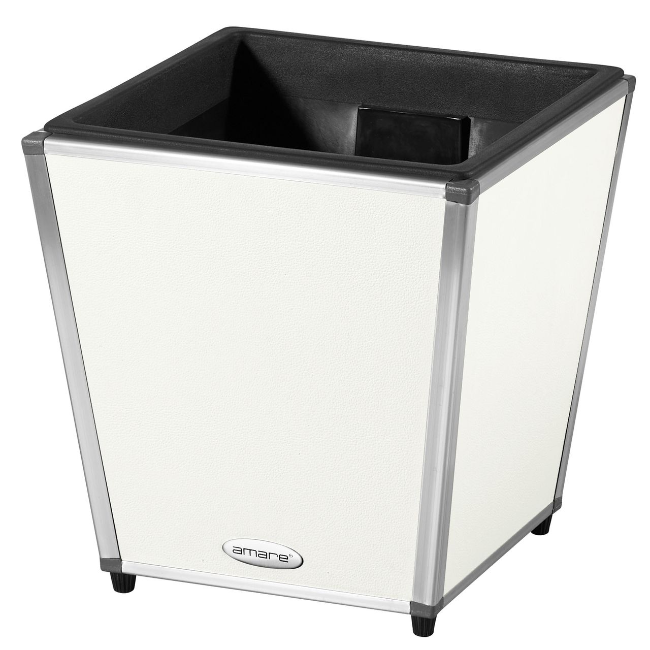 Weles AMARE Fiberglas Design Pflanzgefäß PUR 33 x 33 x 34 cm, weiß