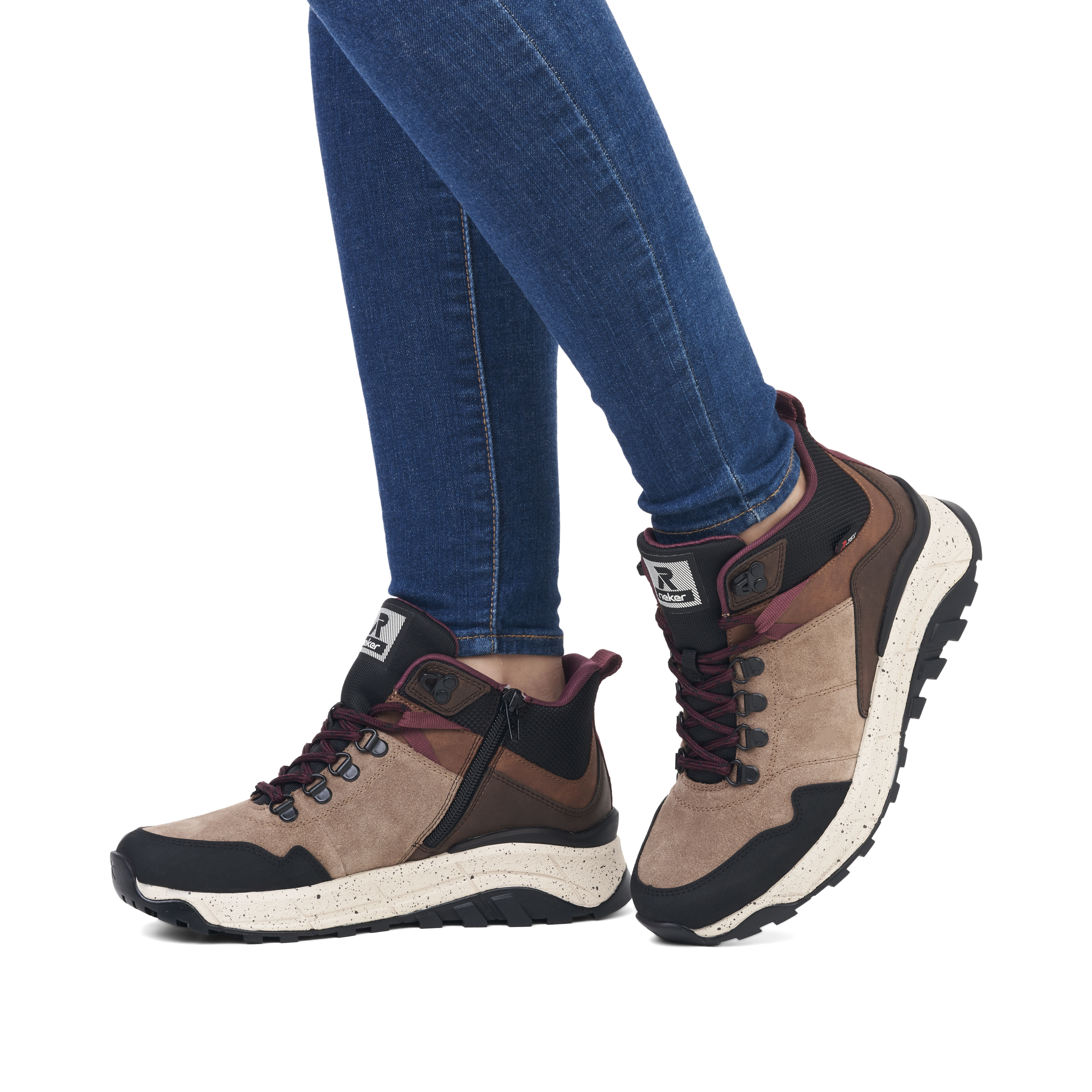 Rieker Damen Sneaker High chocolate brown