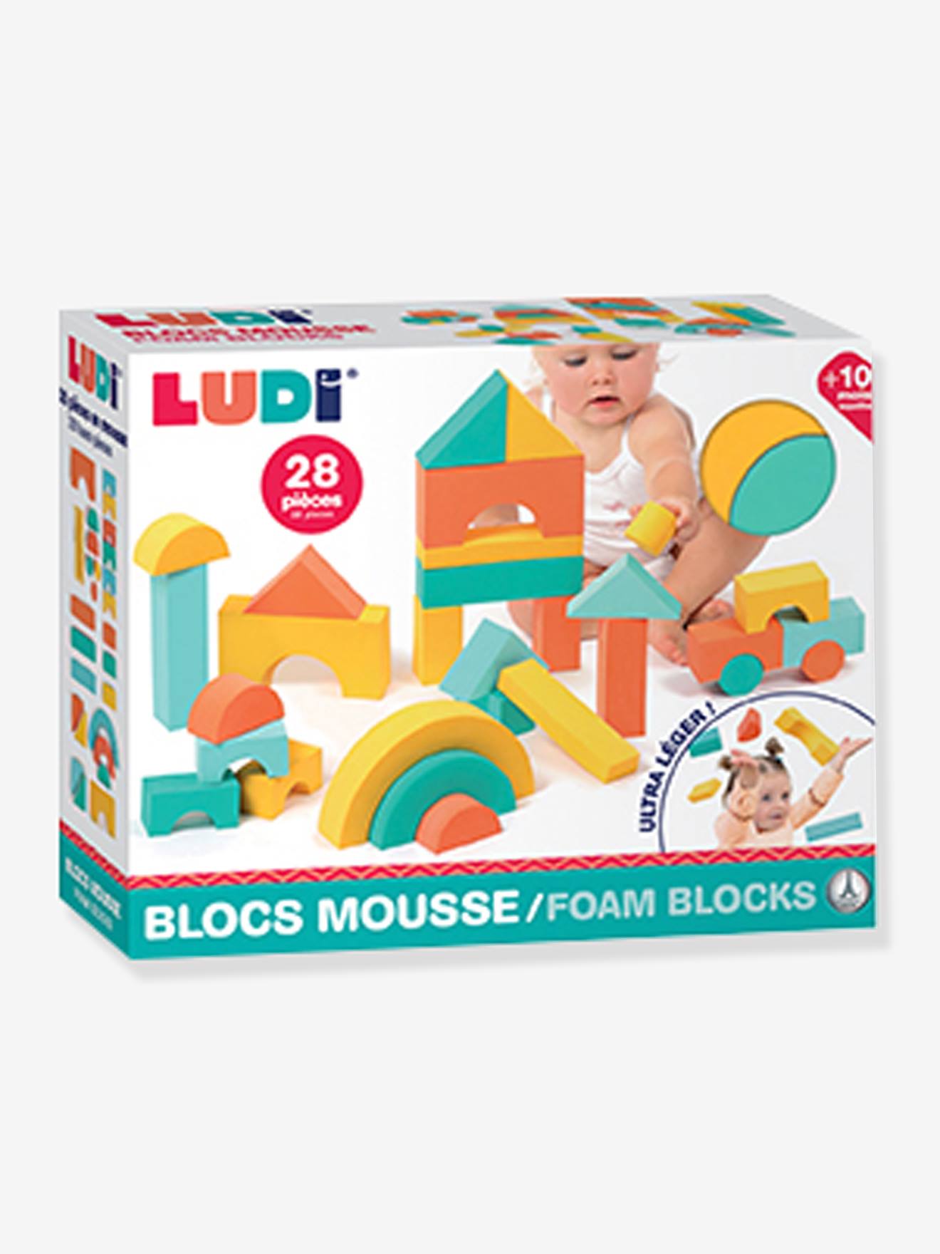 Blocs construction mousse LUDI multicolore