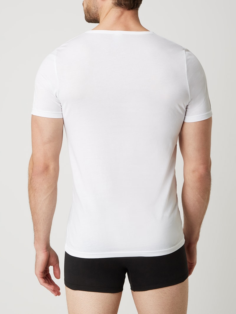 T-Shirt aus Baumwolle im 2er-Pack in weiß