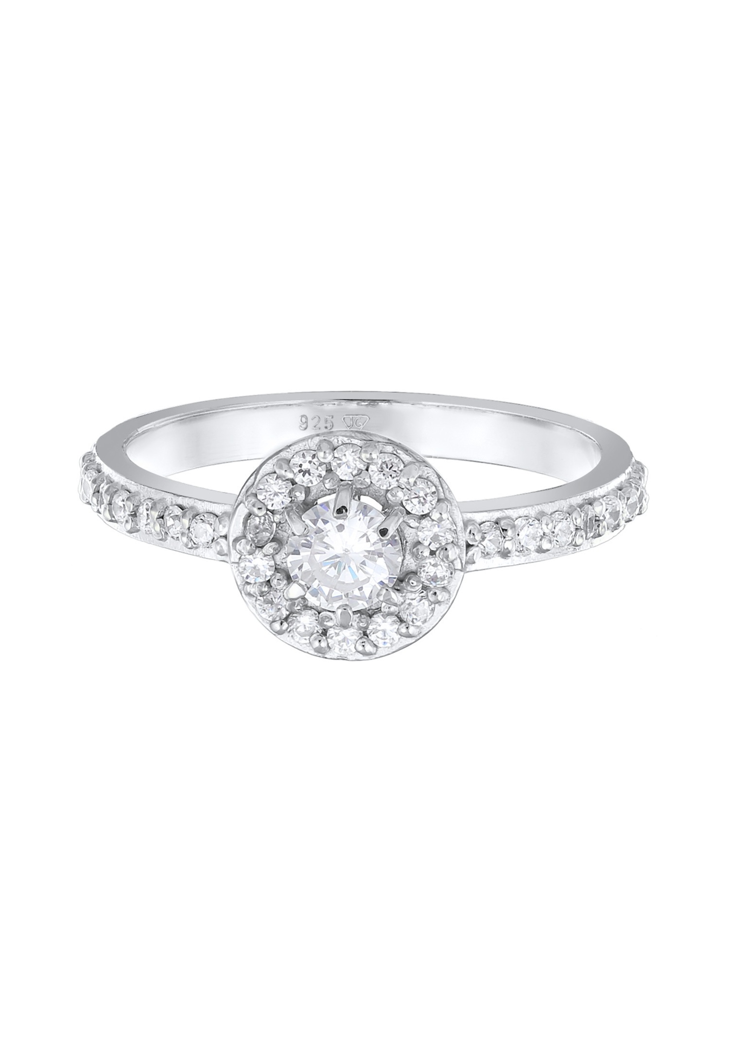 Anello di fidanzamento classico da donna Elli con cristalli di zirconi cubici in argento sterling 925