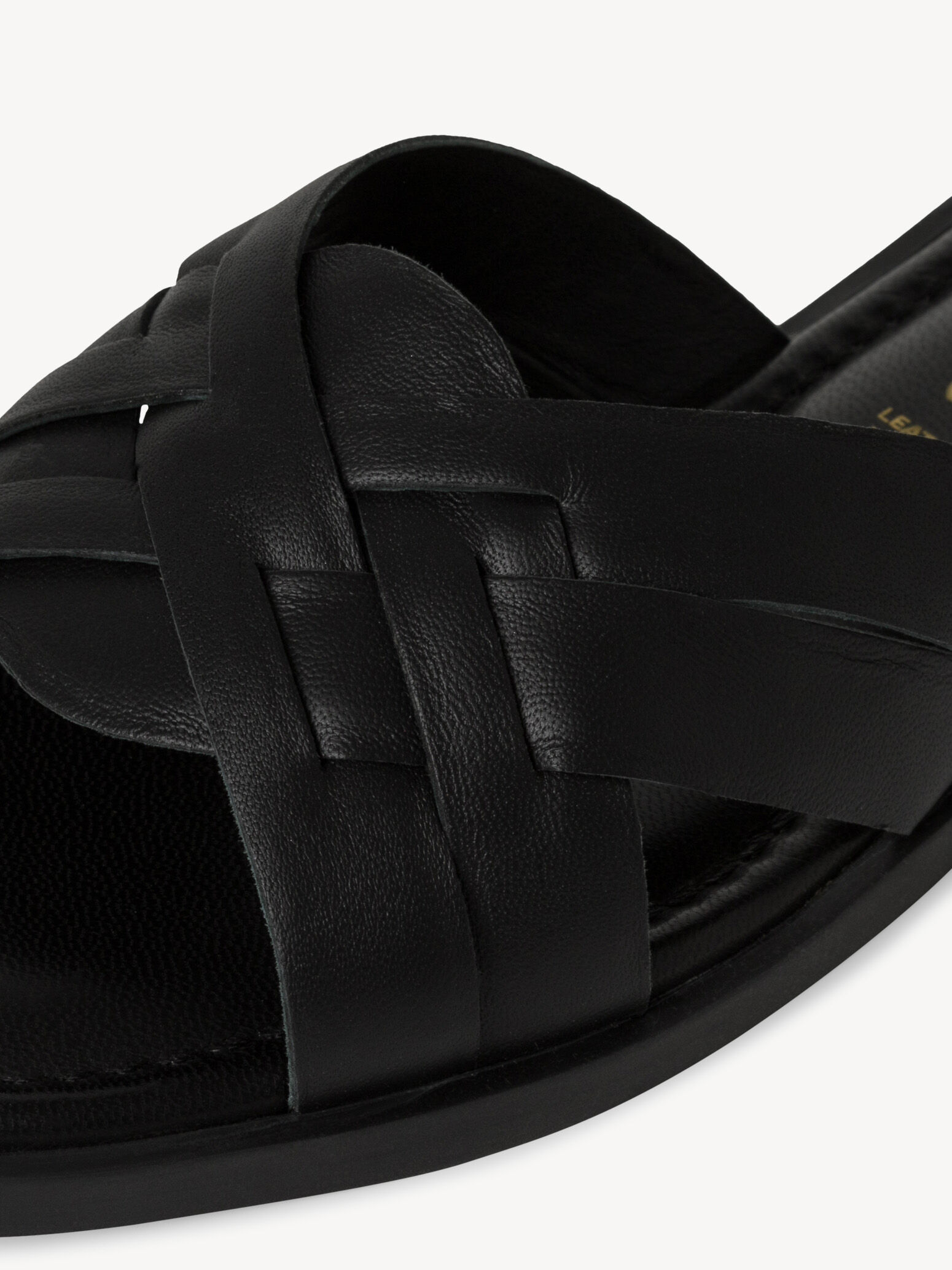 Mule en cuir - noir