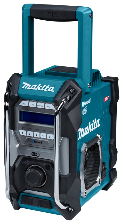 Radio Makita MR004GZ pentru construcții, FM, DAB/DAB+, Bluetooth, 40V max, fără baterii și încărcător