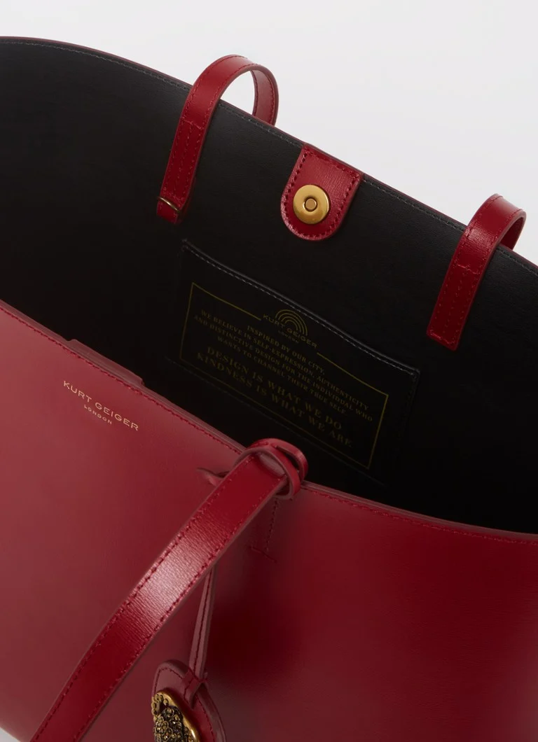 Bolsa de compras Chelsea em couro da Kurt Geiger com nécessaire removível.