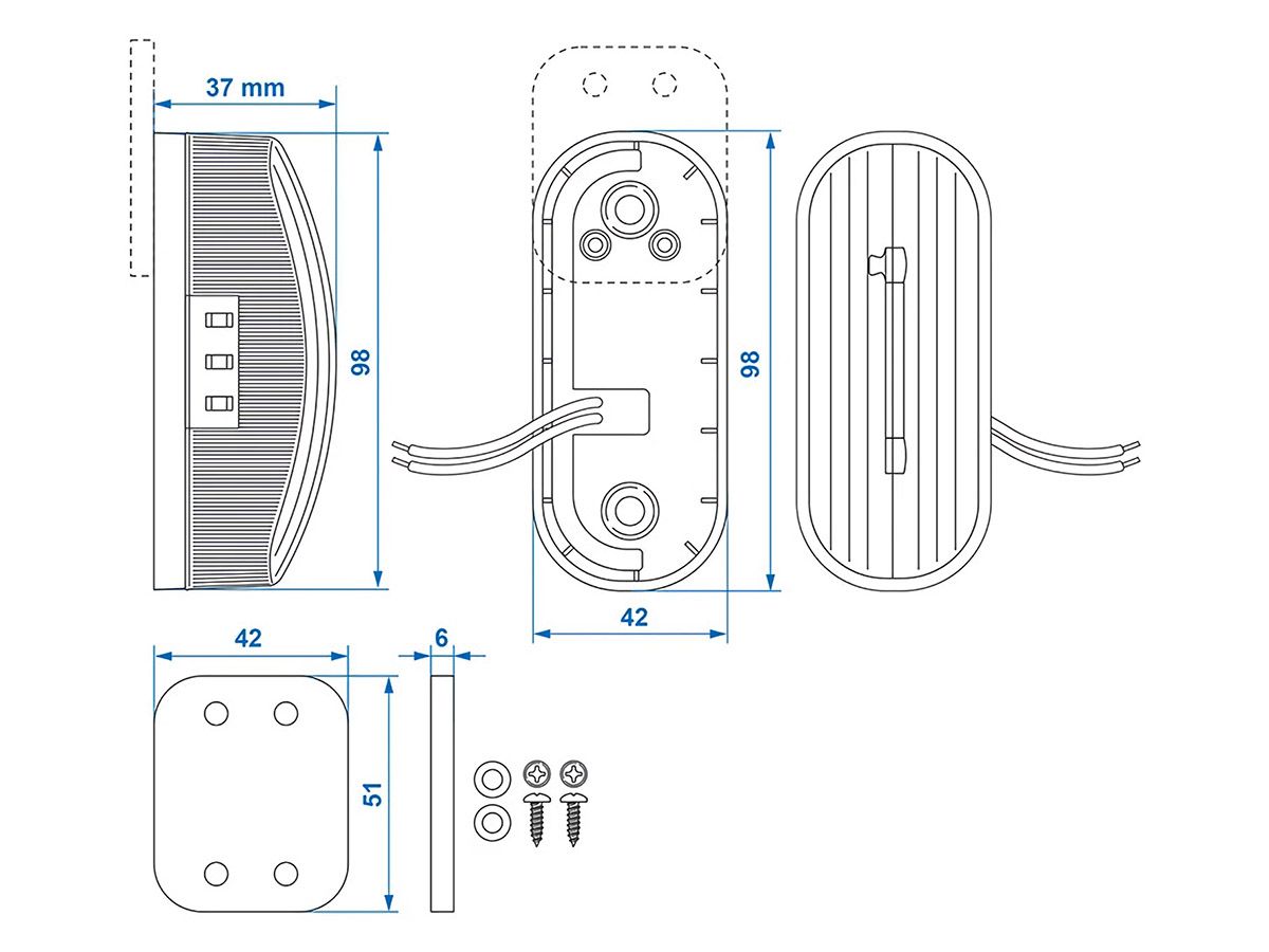 ProPlus links LED-Begrenzungsleuchte