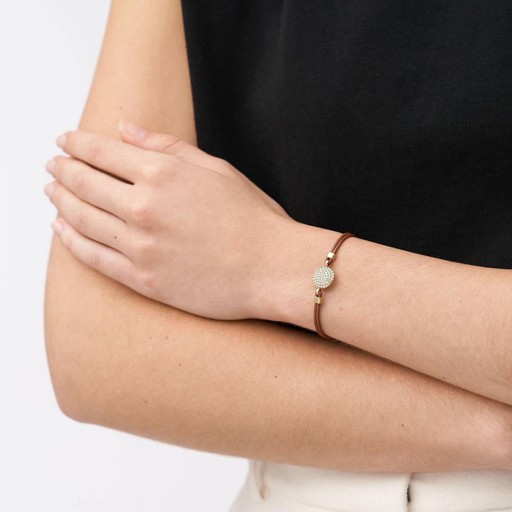 Fossil Bracelet Acier inoxydable, Cuir Bracelet