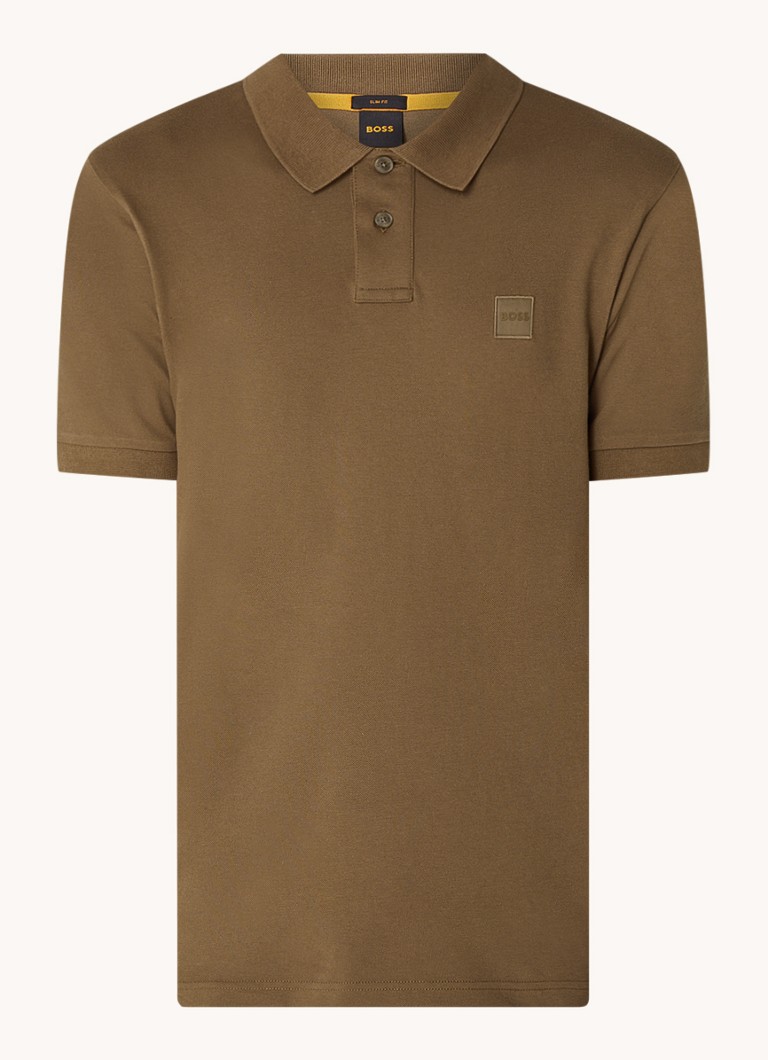 Polo HUGO BOSS Passenger slim fit com logotipo