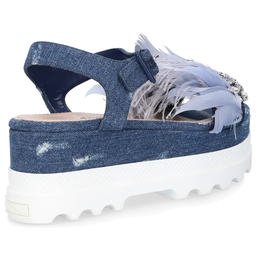 Miu Miu - Sandalen Denim - blau