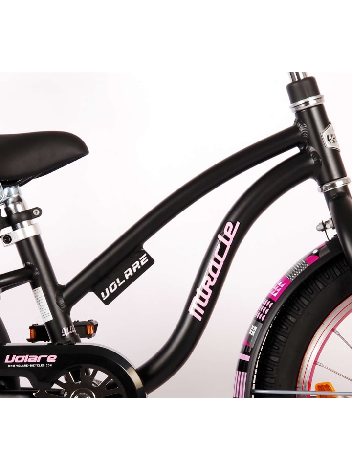 Volare Kinderfahrrad Miracle Cruiser Mädchen 16 Zoll Kinderrad in Mattschwarz 4 Jahre günstig kaufen onesize