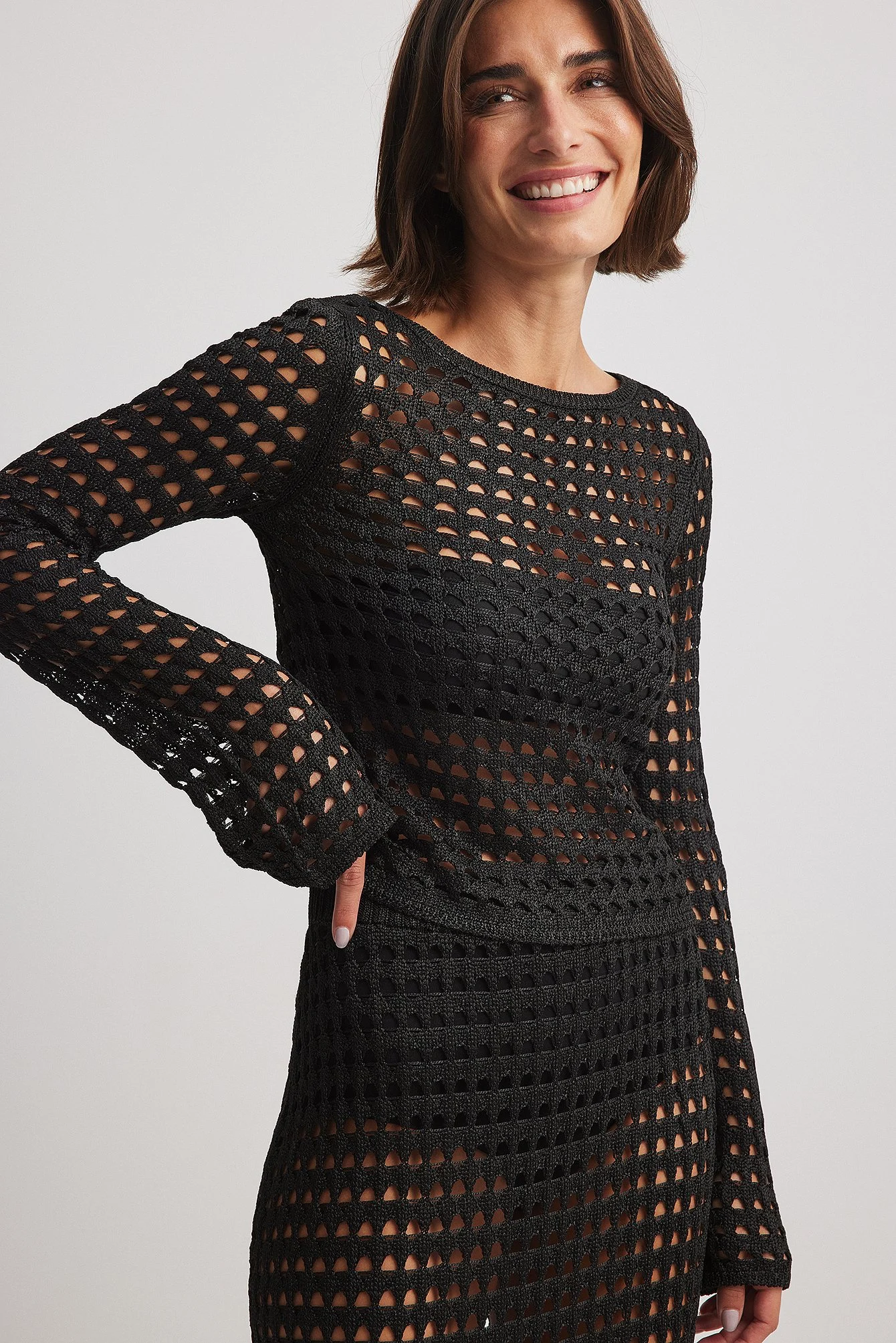 Gehäkelter Strickpullover