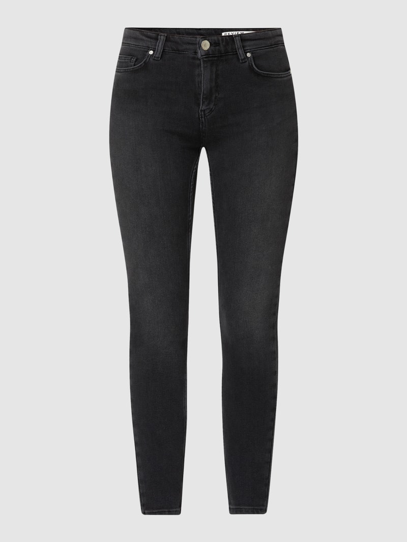 Skinny Fit Jeans mit Stretch-Anteil in schwarz