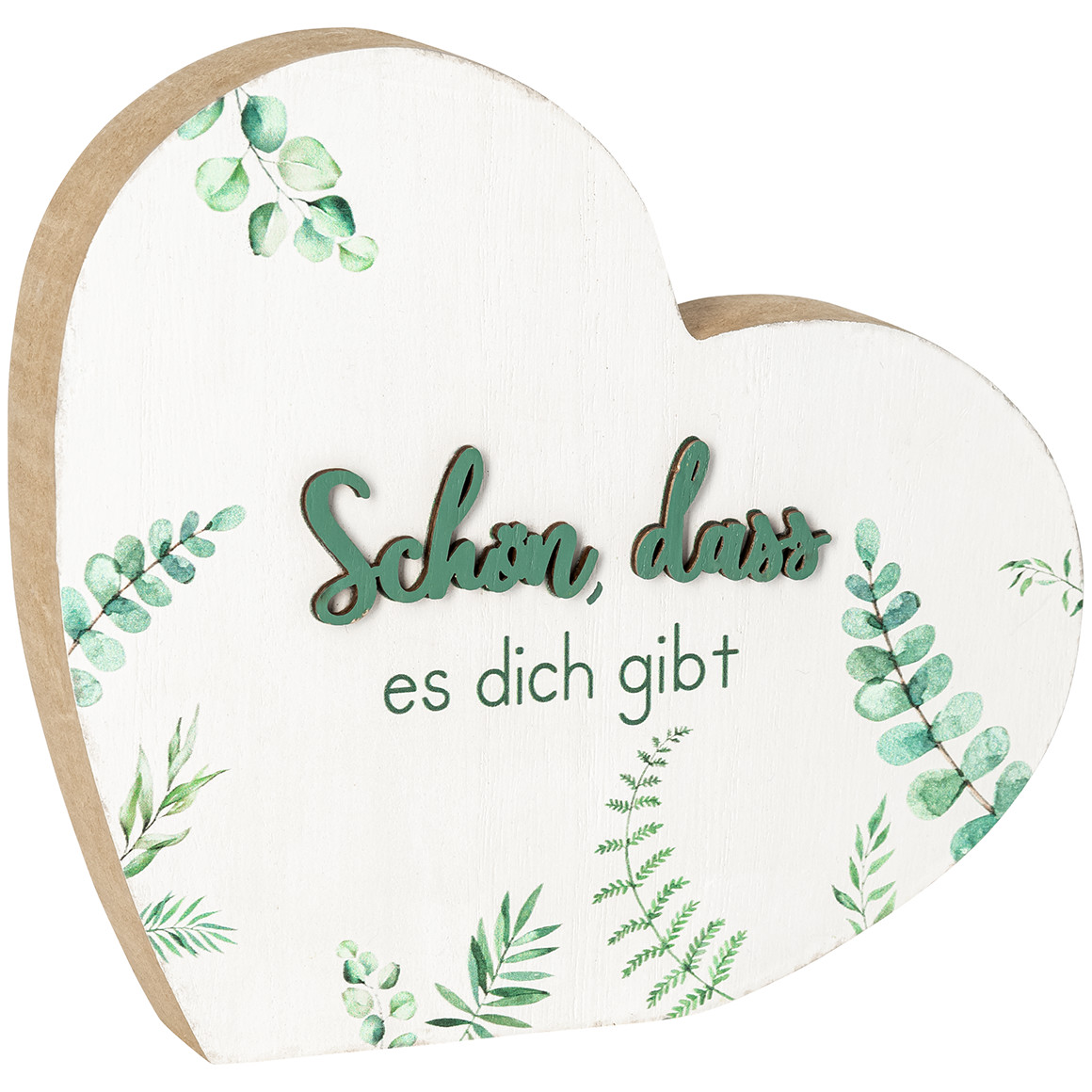 Deko-Aufsteller Herz mit Spruch