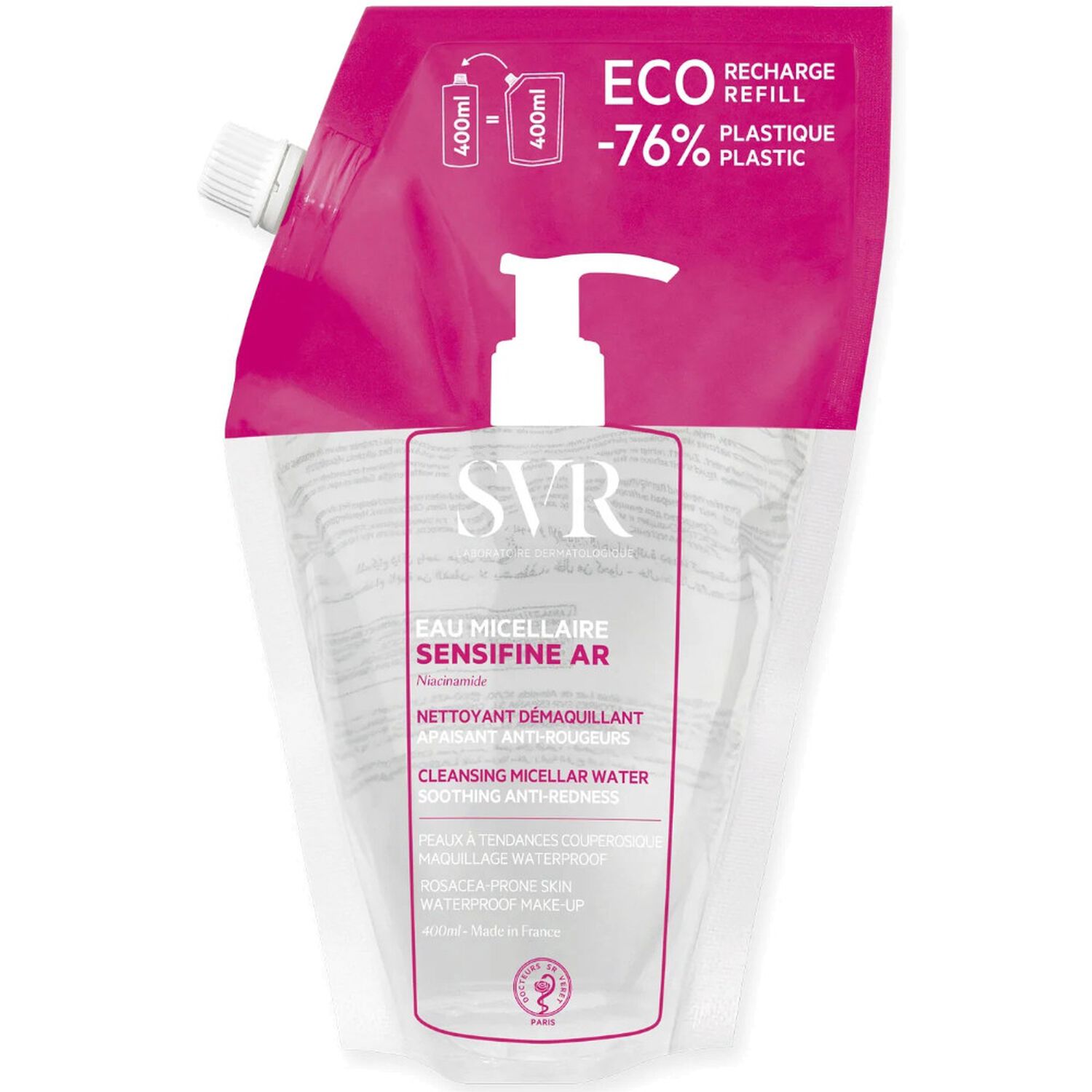 SVR Sensifine AR Recharge Eau Micellaire - Apaisant & Anti-Rougeurs 400 ml