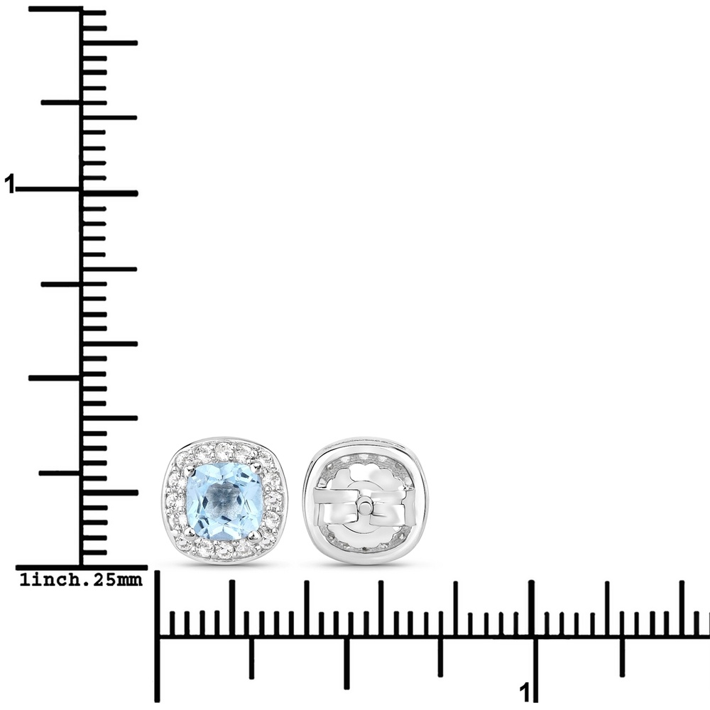 Rafaela Donata Boucles doreilles Argent sterling Topaz bleu en Argent Bijoux