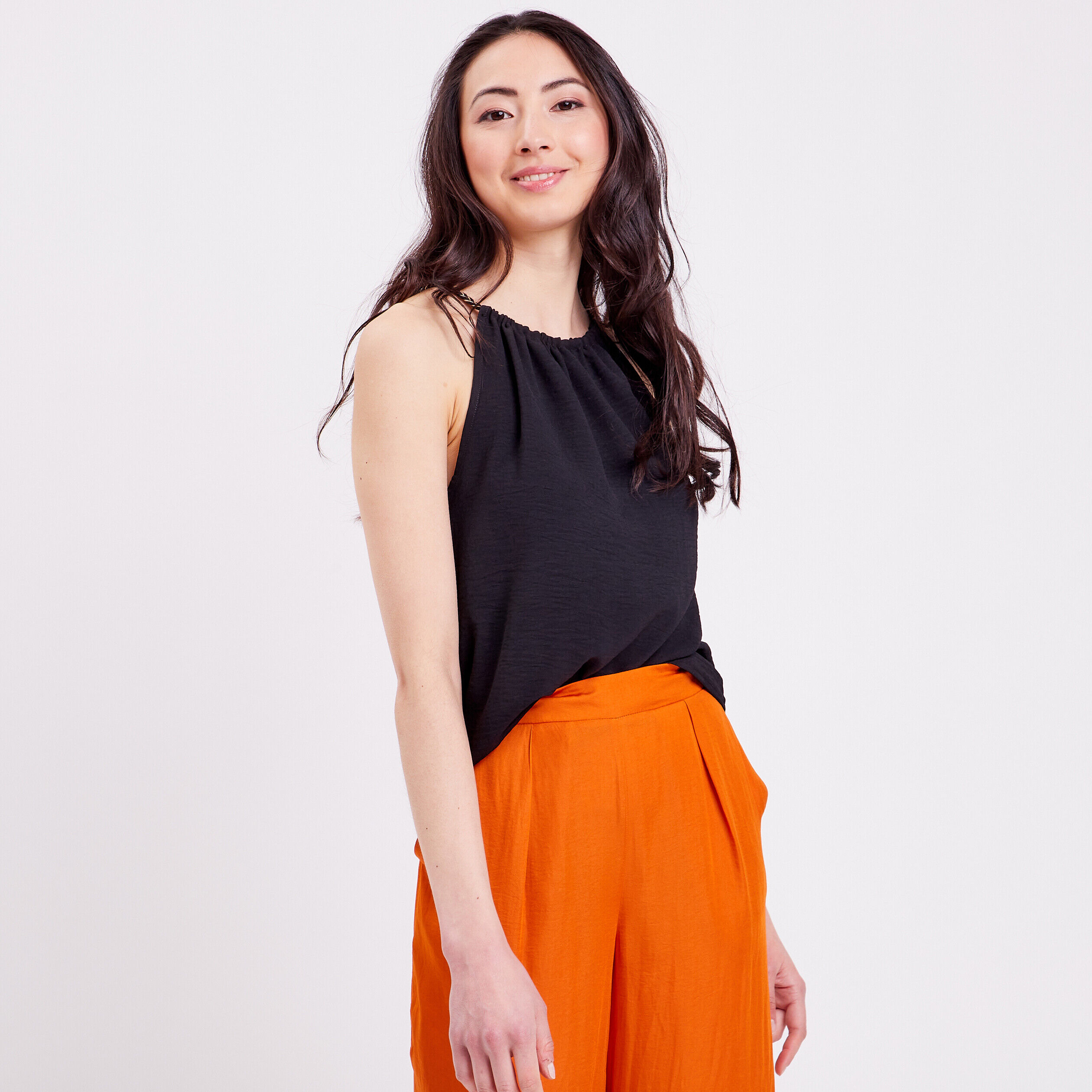 Blouse bretelles fines noir femme | Cache Cache