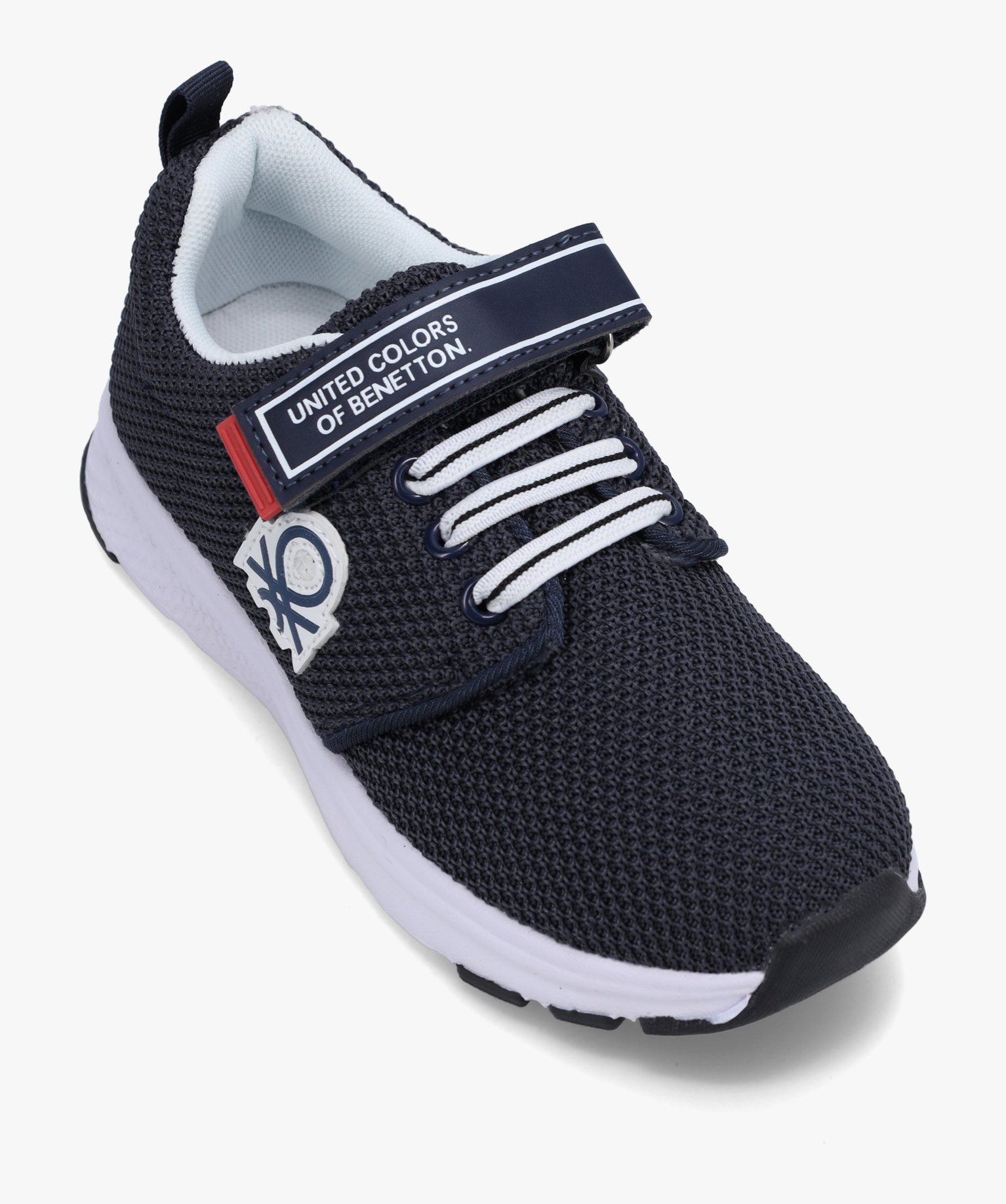 Baskets Garçon running dessus maille unie - Benetton marine | GEMO