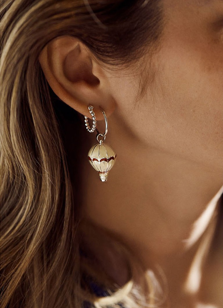 Anna + Nina Solstice silver hoop earrings
