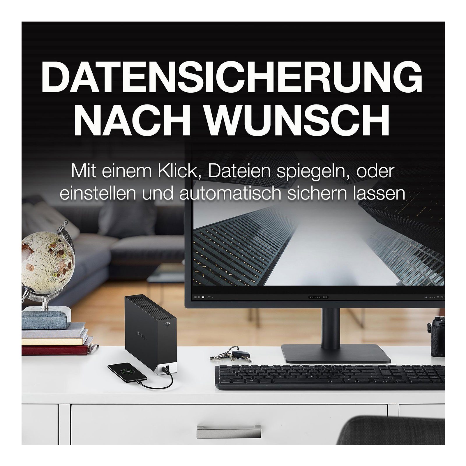 Seagate OneTouch HDD-Festplatte (8TB), Desktop Hub 8TB Externe HDD-Festplatte