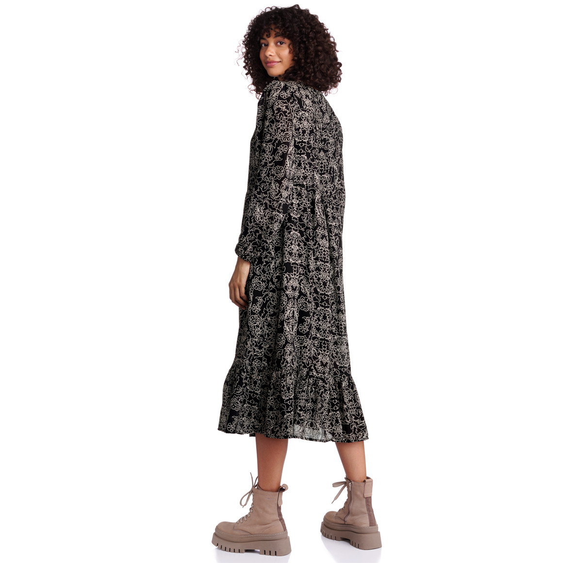 Damen Maxikleid mit floralem Print