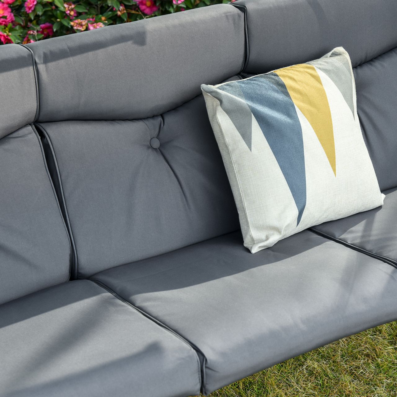 Outsunny Hollywoodschaukel 3-Sitzer Gartenschaukel mit verstellbarem Sonnendach