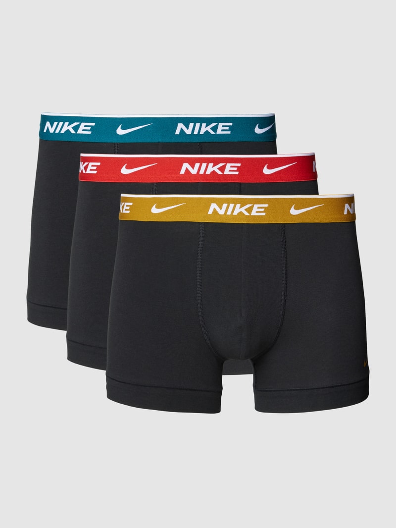 Trunks mit Label-Stitching in 3er-Pack in schwarz