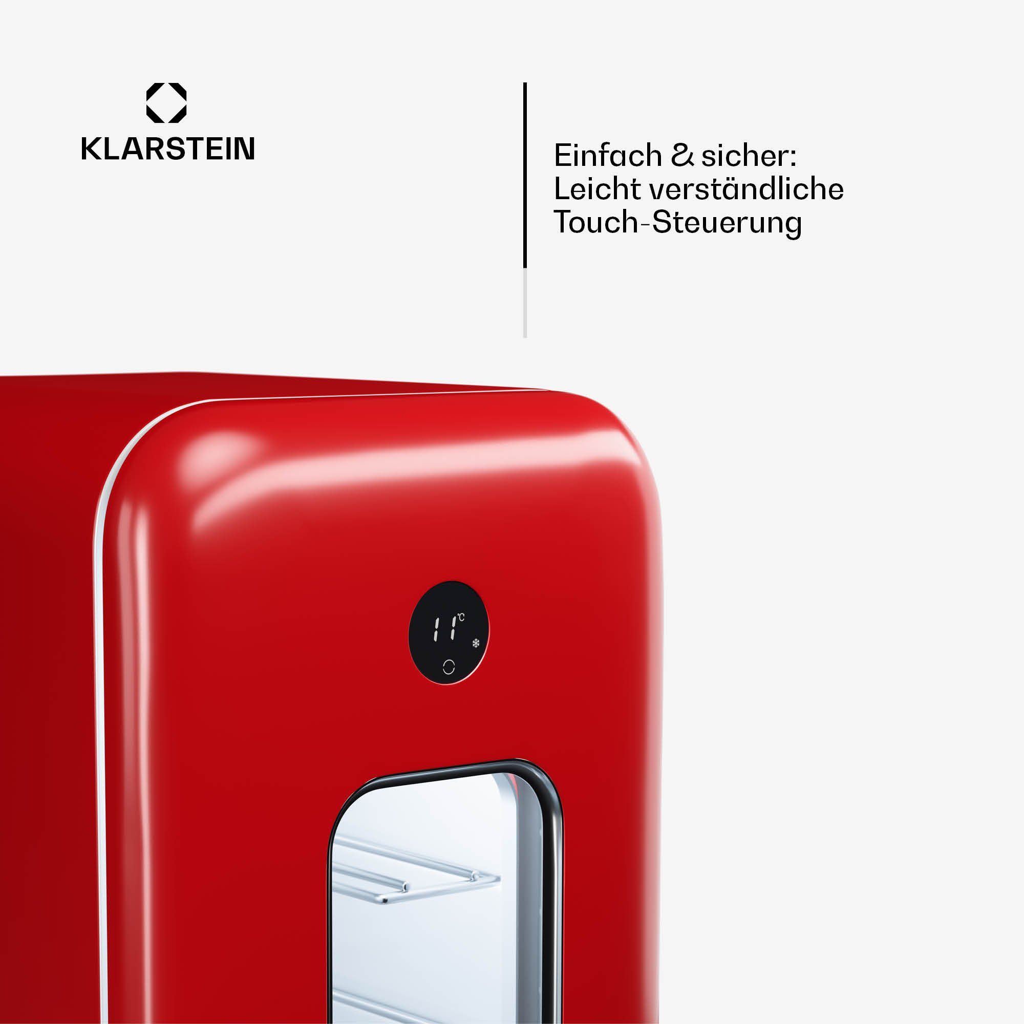 Klarstein Weinkühlschrank Shirley 15 Uno, für 15 Standardflaschen á 0,75l,Wein Flaschenkühlschrank Weintemperierschrank Weinschrank Kühlschrank