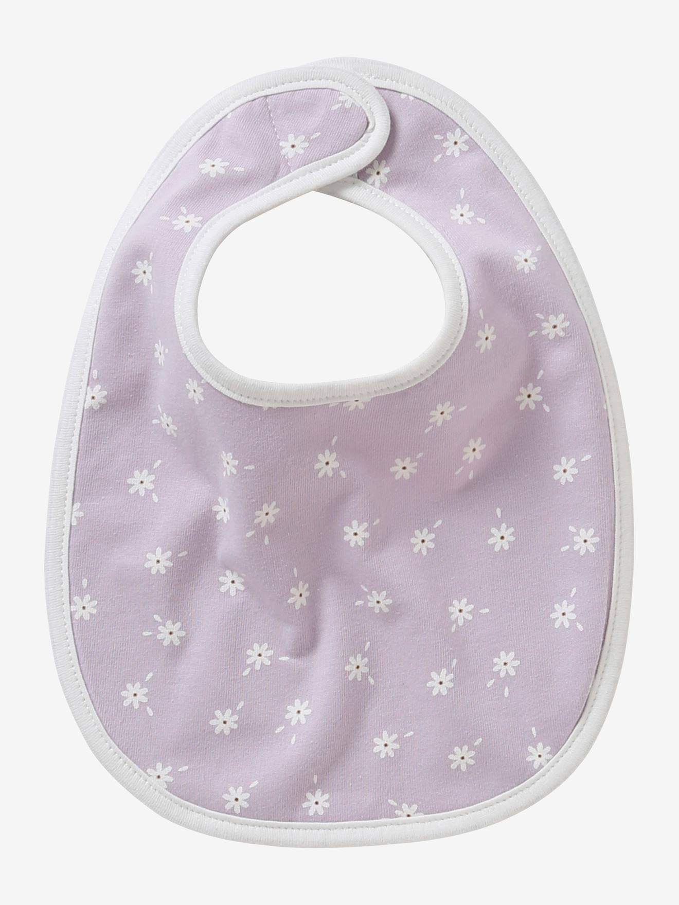 Lot de 5 bavoirs naissance lot chat rose