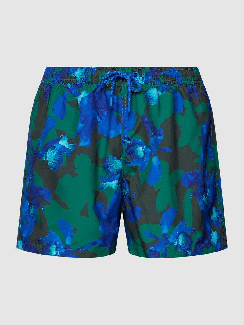 Badehose mit Allover-Print in royalblau