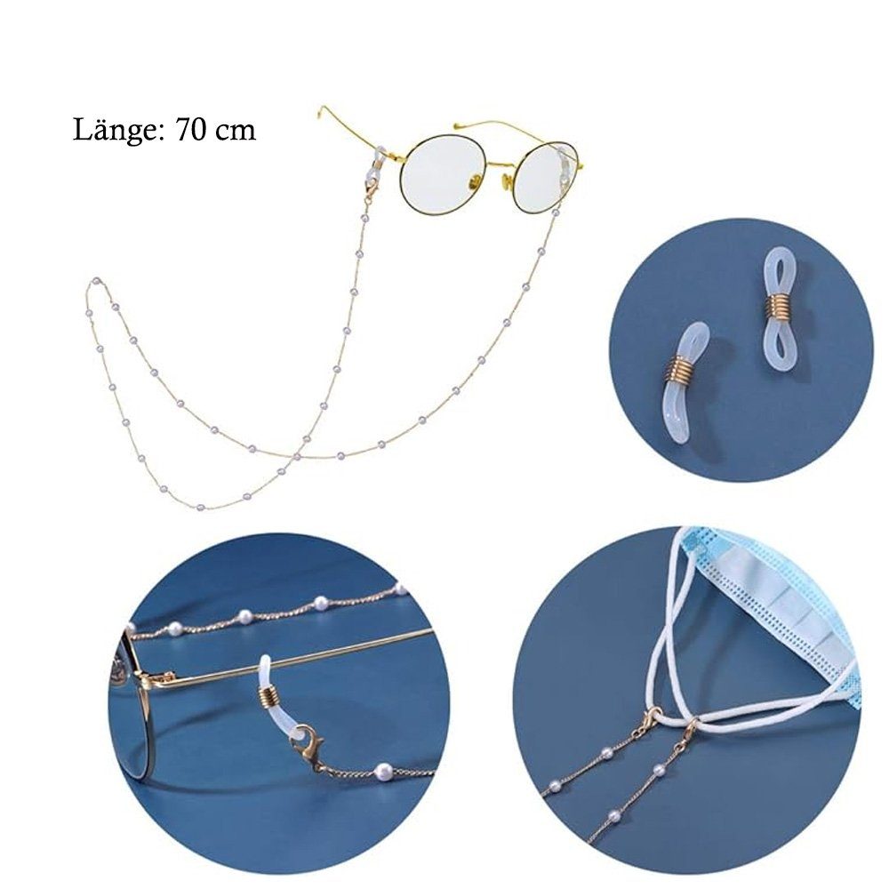 Tian Dee Brillenkette Einfache Perlen Sonnenbrillenkette Kette Brillenkette Brillen Zubehör