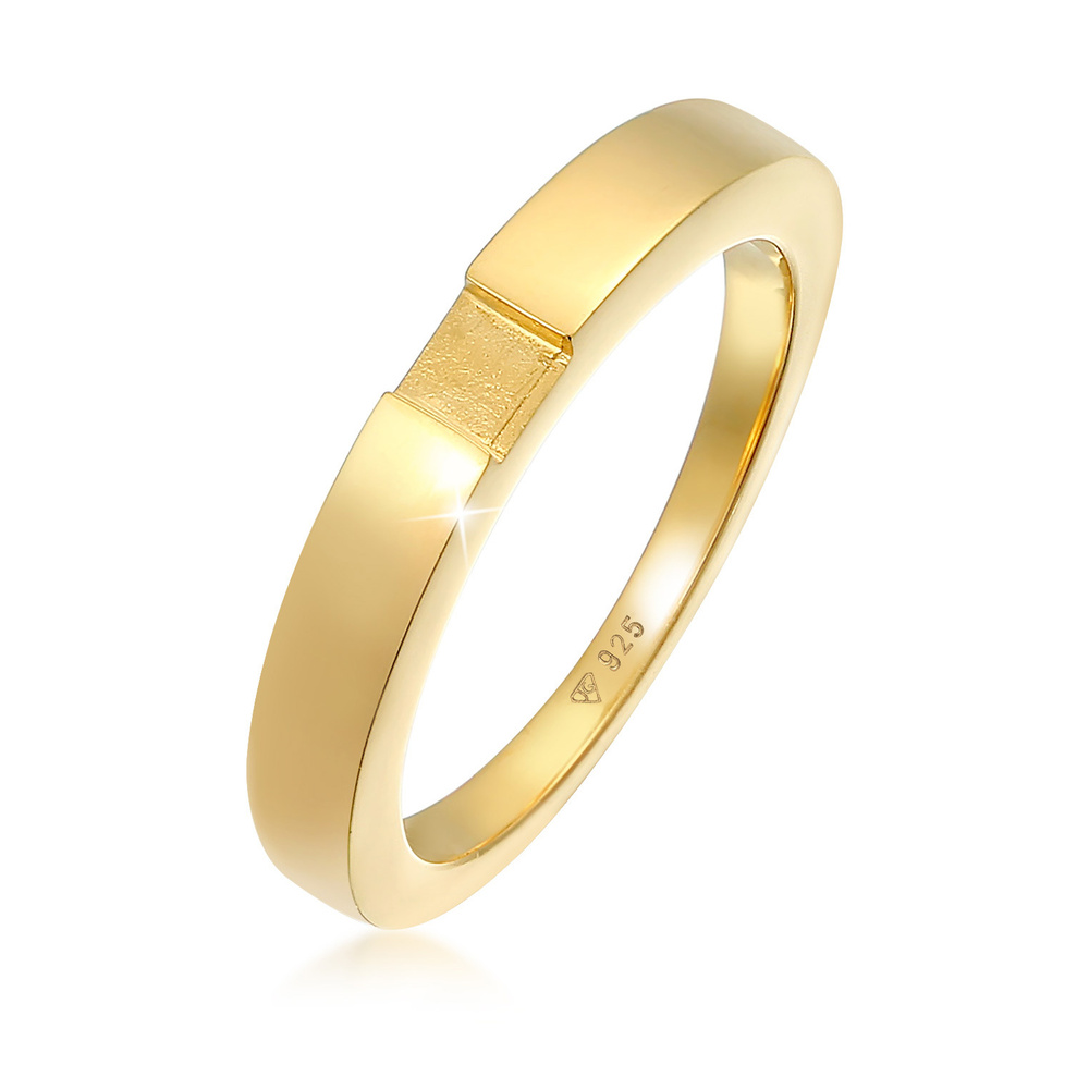 Elli Elli Bague Bague pour dames en argent sterling 925 : étroit, basique, minimal et  Bague