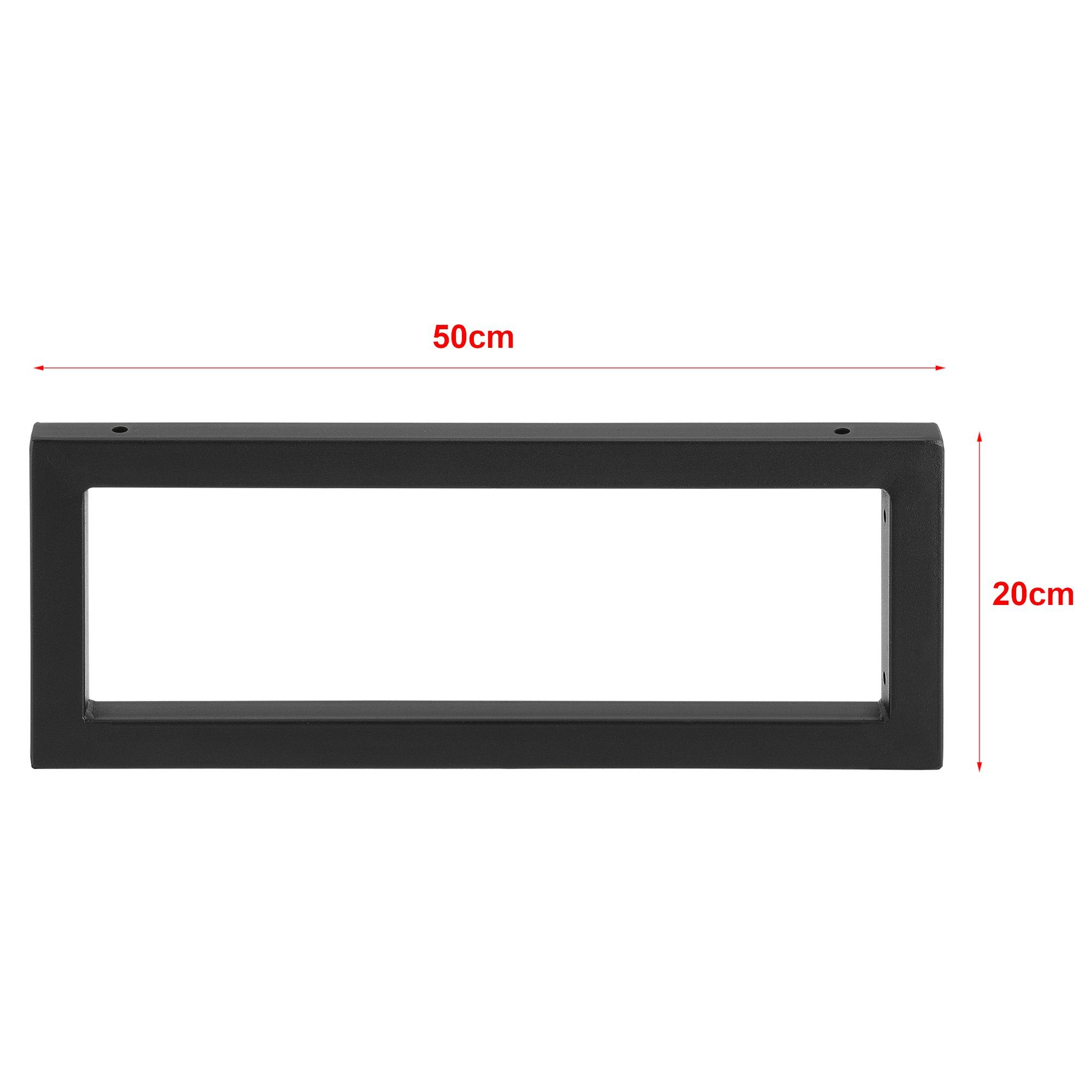 en.casa Tischgestell, Hamina Wandkonsole 2er Set 50 x 20 cm Schwarz
