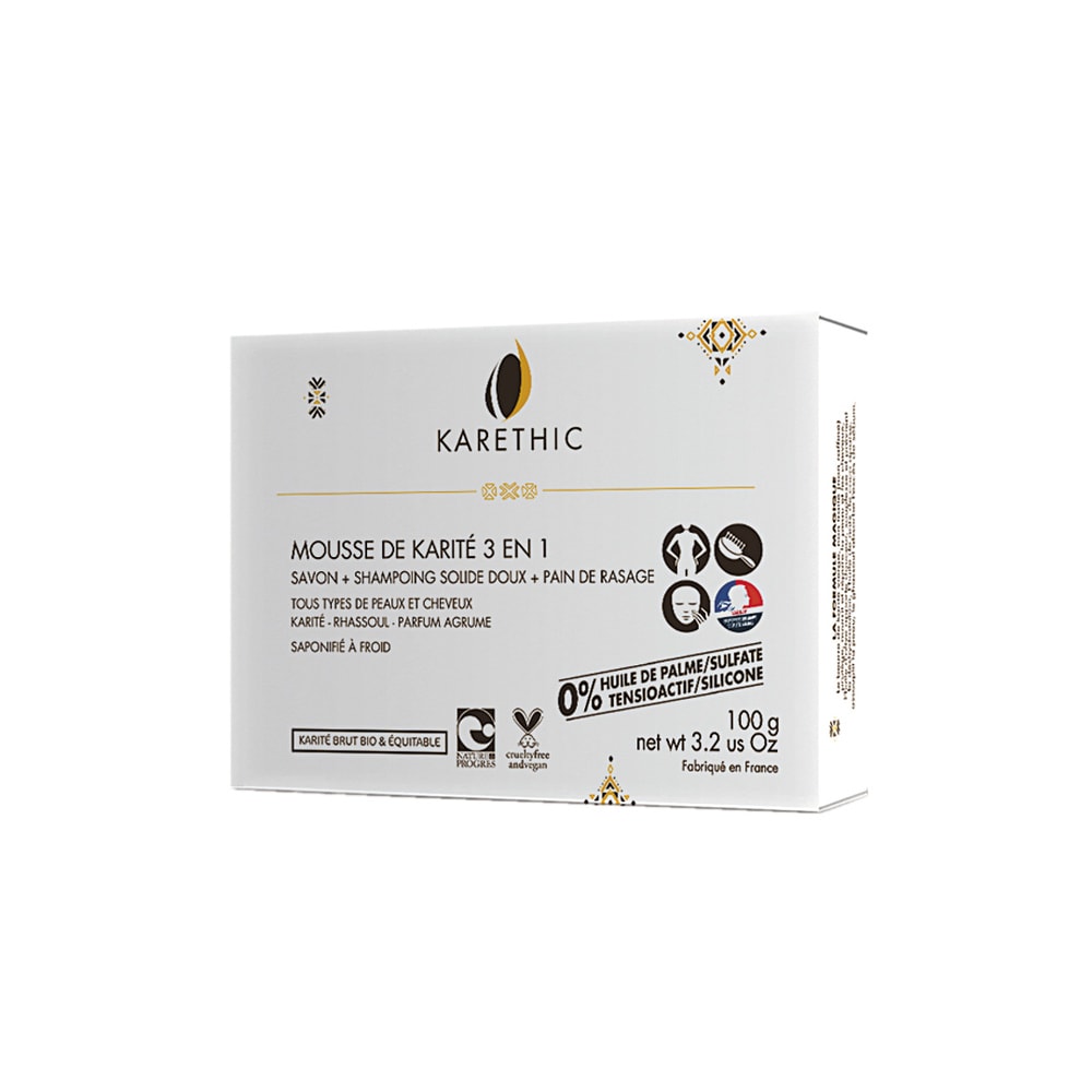KARETHIC Mousse de Karité Savon shampooing solide
