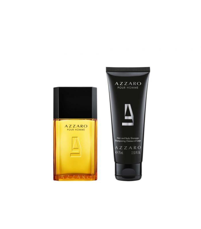 AZZARO POUR HOMME-Coffret Eau de Toilette + Shampooing Cheveux et Corps