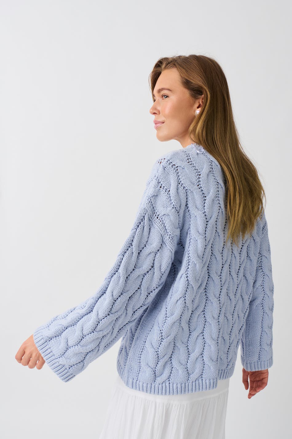 Cable knitted sweater